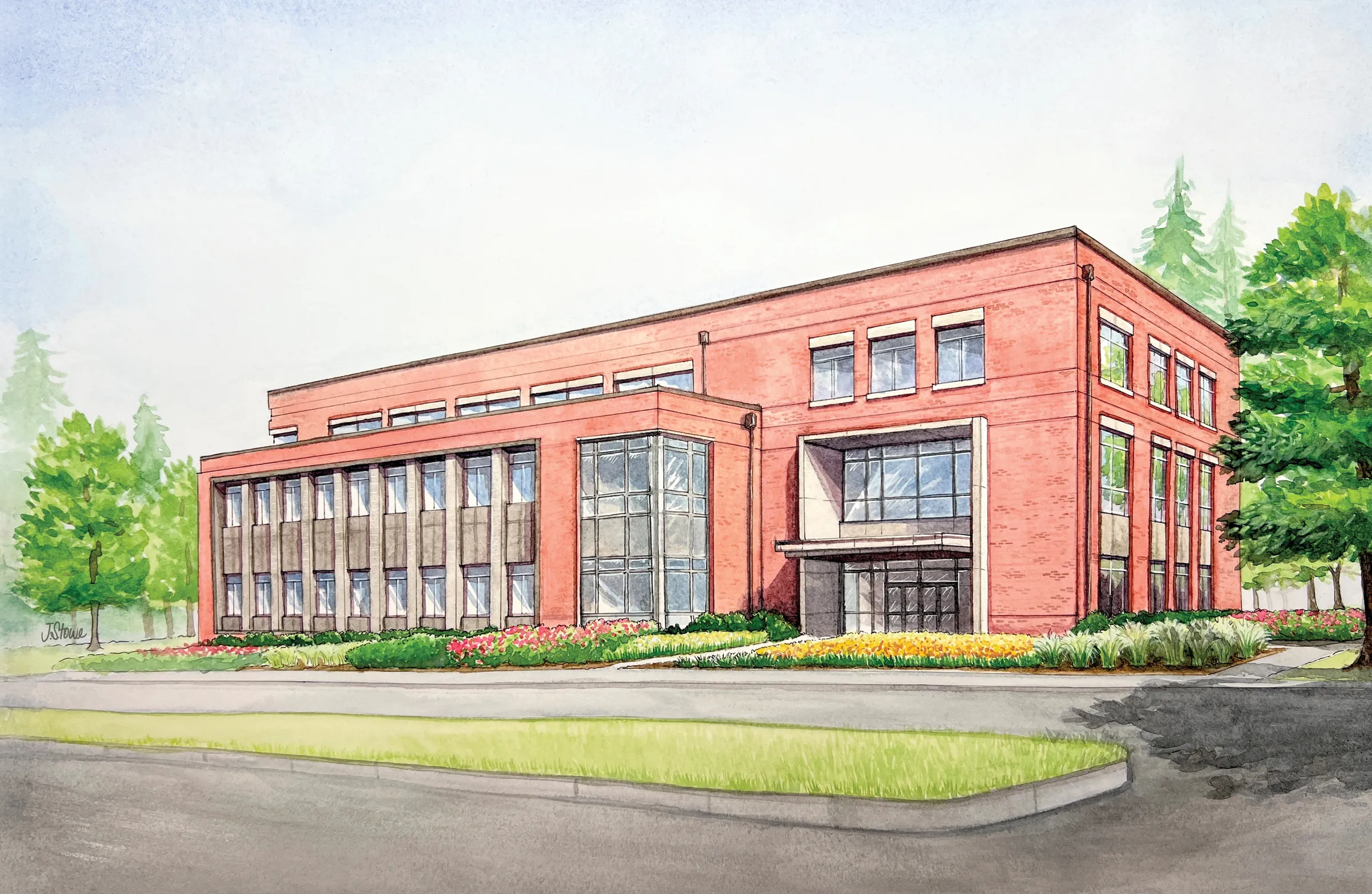 Rendering of the new School of Medicine building.